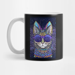 Cosmos Cat Wearing Sunglasses- Velocity! Mug